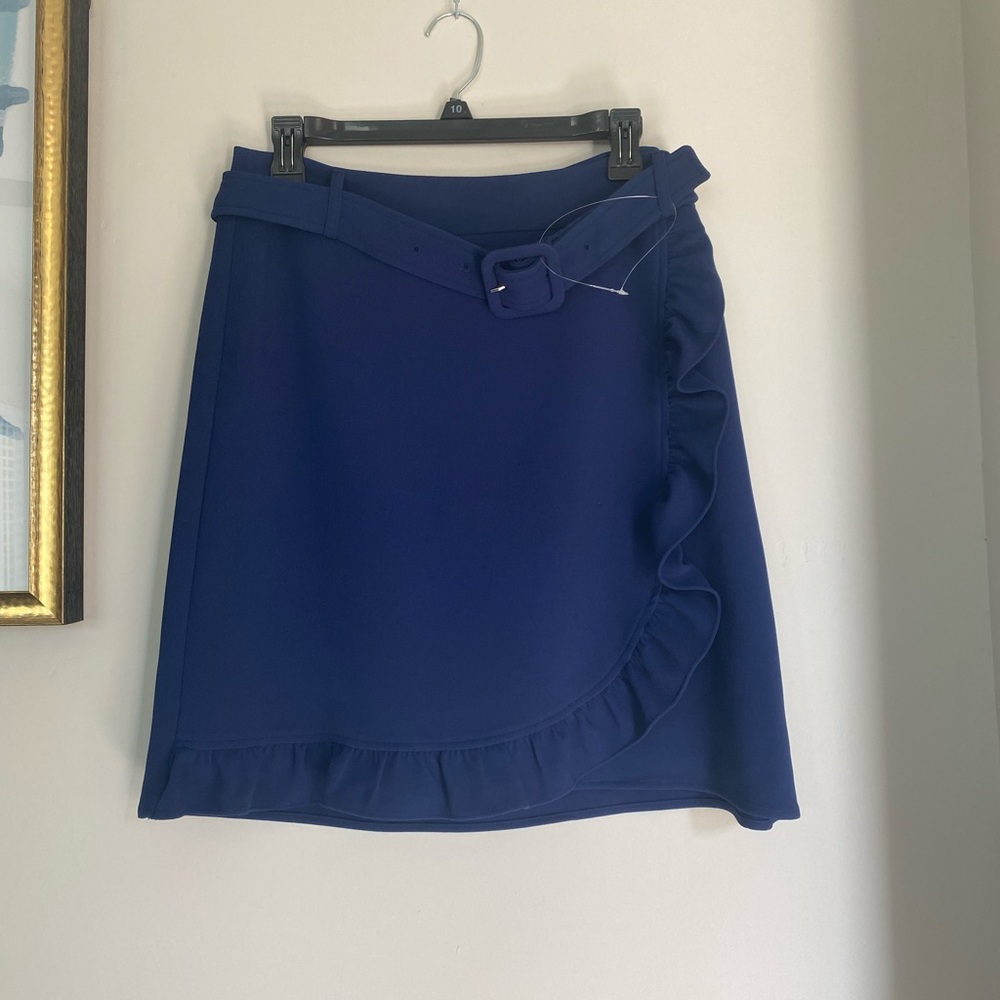 Karl Lagerfeld Belted Ruffle Mini Skirt